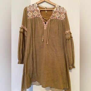 Free People embroidered dress S